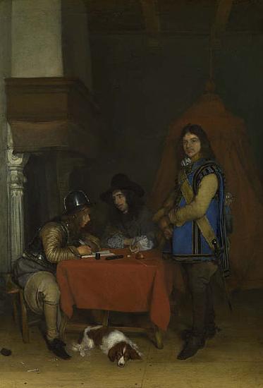 Adriaan de Lelie An Officer dictating a Letter Sweden oil painting art